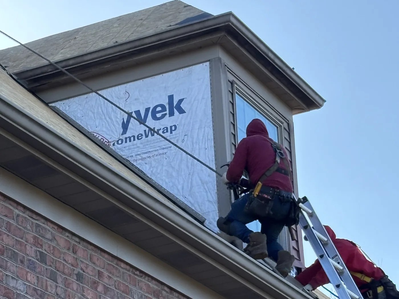 Dormer Rebuild. Roofing project by West Penn Exteriors.