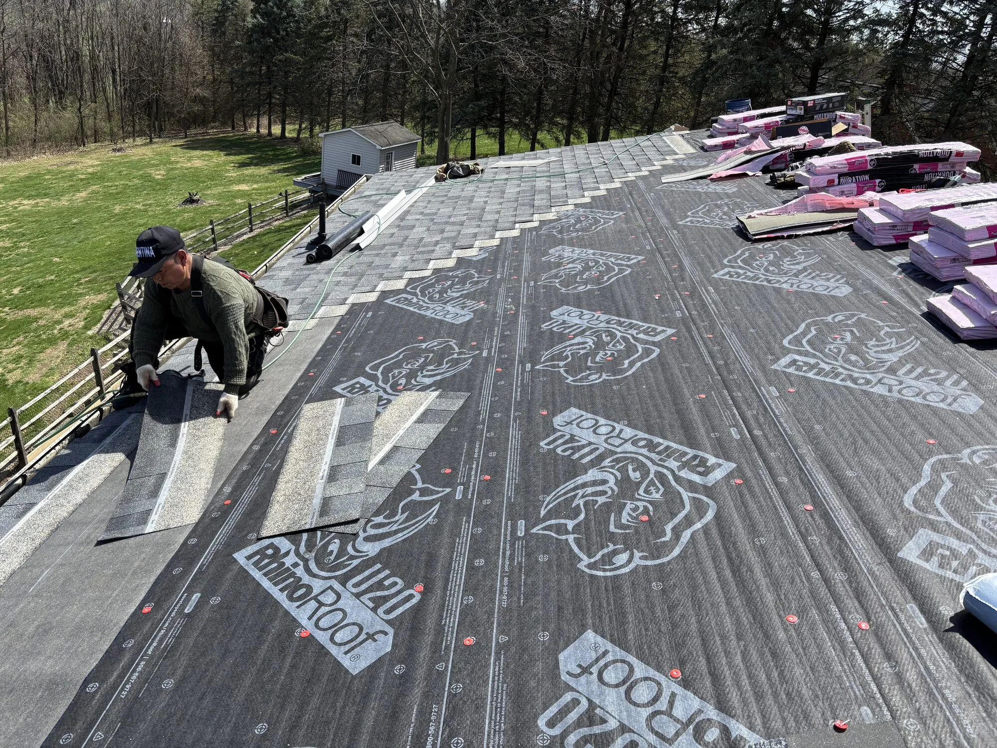 Roof Installation. Roofing project by West Penn Exteriors.