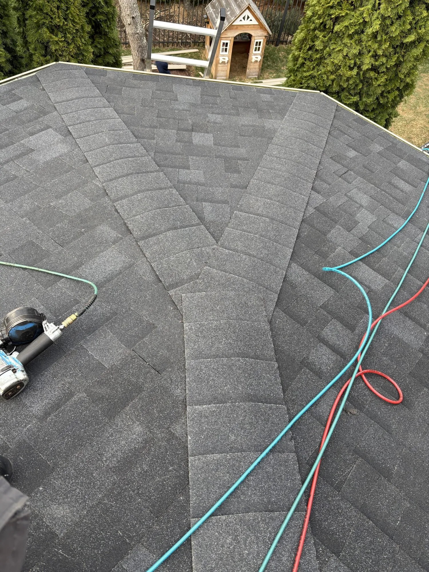 New Shingle Roof. Roofing project by West Penn Exteriors.